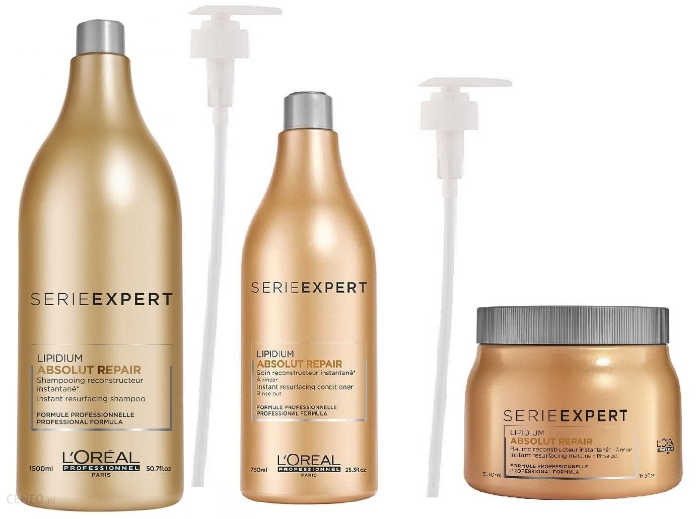loreal absolut repair lipidium szampon regenerujący włosy zniszczone 500ml