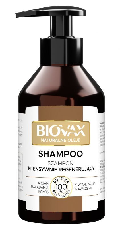 biovax naturalne oleje argan makadamia kokos szampon intensywnie regenerujący
