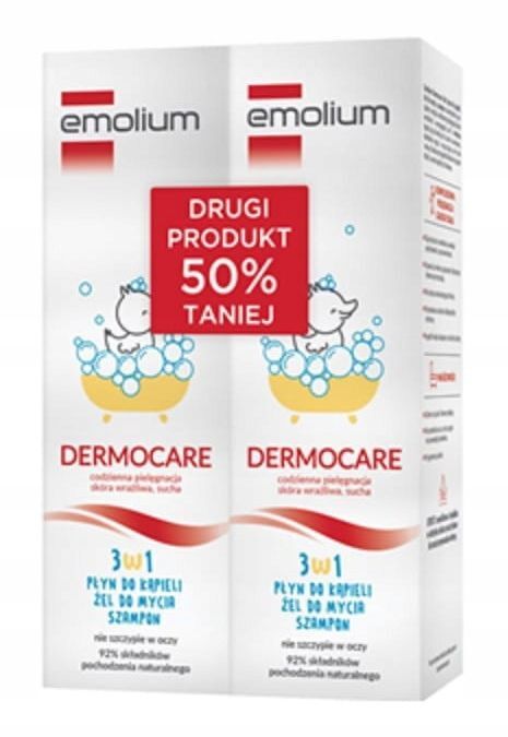 emolium dermocare 3w1 płyn do kąpieli żel do mycia szampon