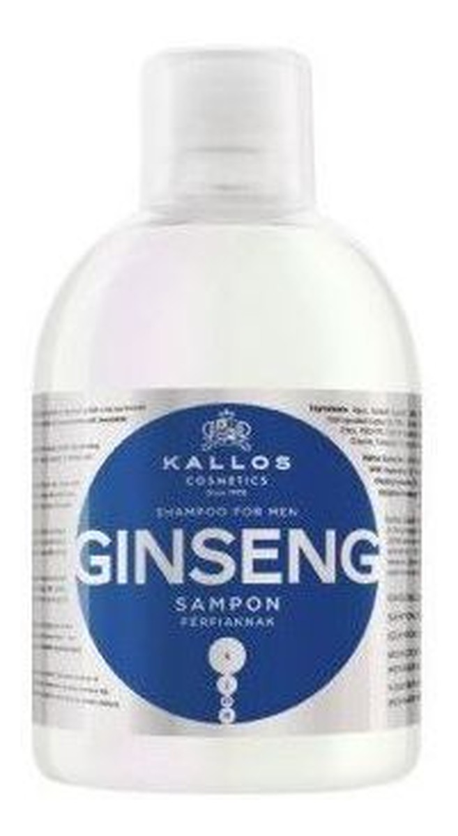 kallos ginseng szampon dla mężczyzn z żeń-szeniem inci